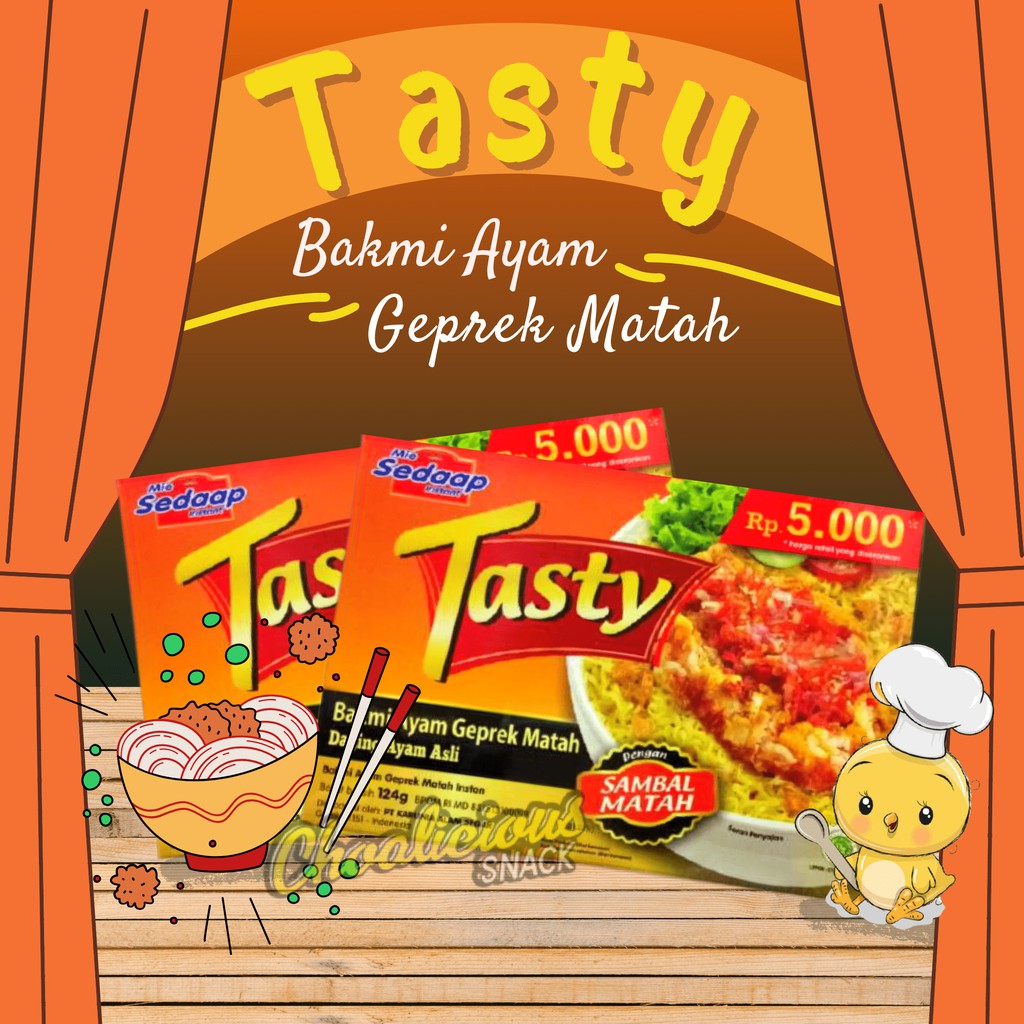 Jual Mie Instan Mie Sedaap Tasty Varian Bakmi Ayam Geprek Matah 124 Gr