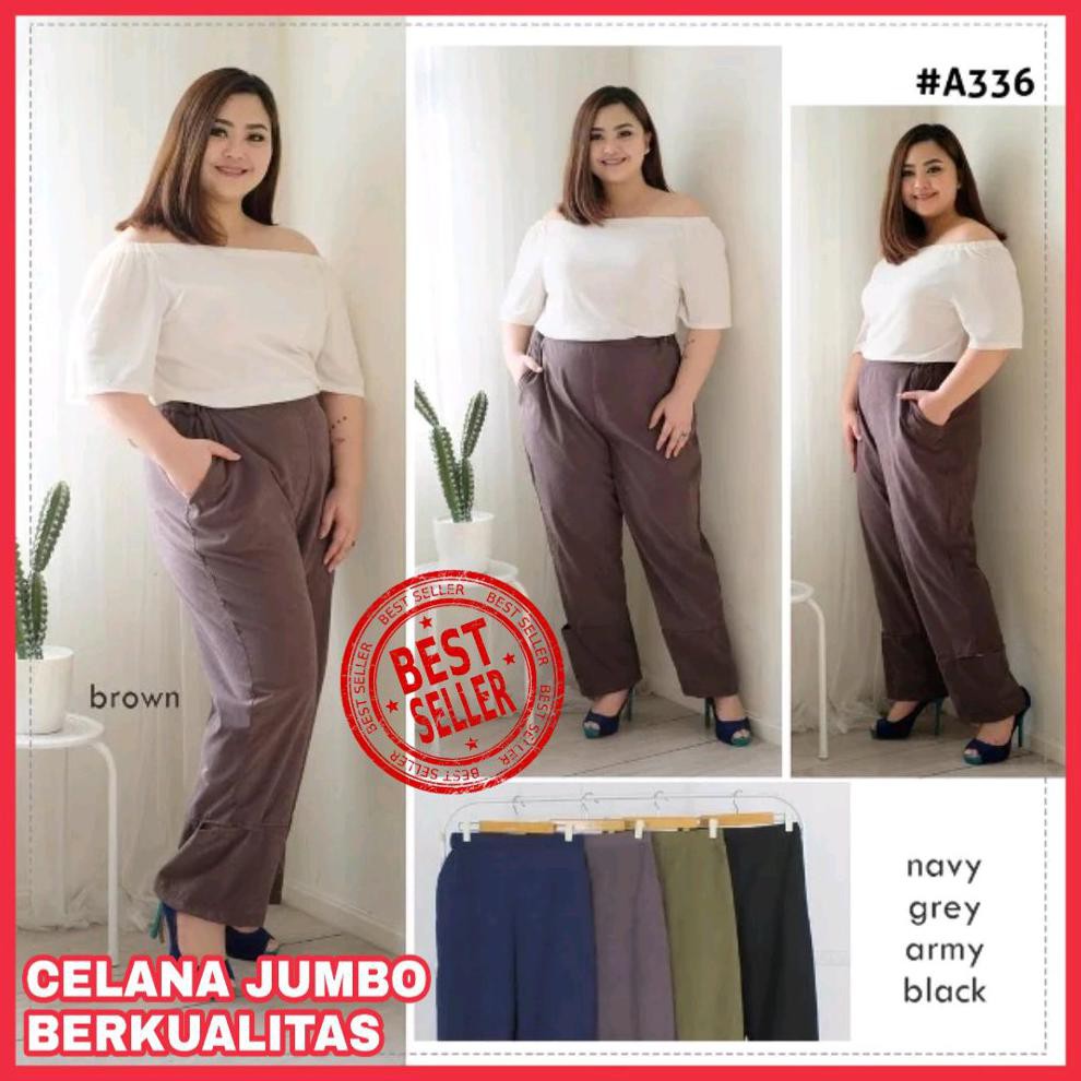 Celana Wanita Jumbo Crop Celana Panjang Wanita Jumbo Celana Jumbo Wanita Celana Panjang Big Size