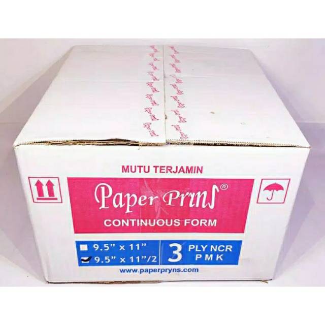 

[ DUS ] Continous Form 9,5 x 11 inch 3 PLY Paper Pryns