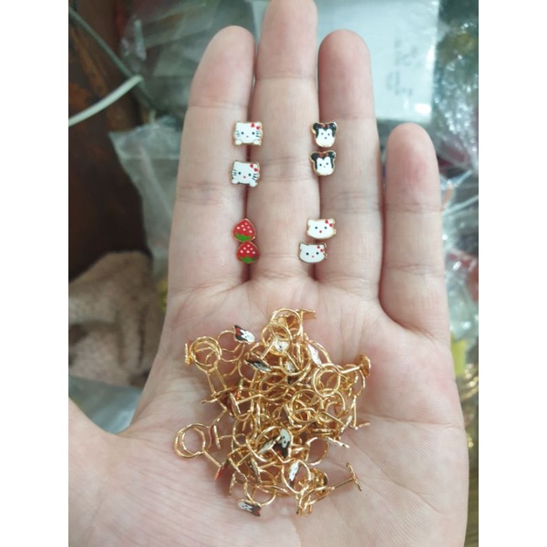 anting toge end loop emas asli kartun karakter anak lucu emas asli 8K 375
