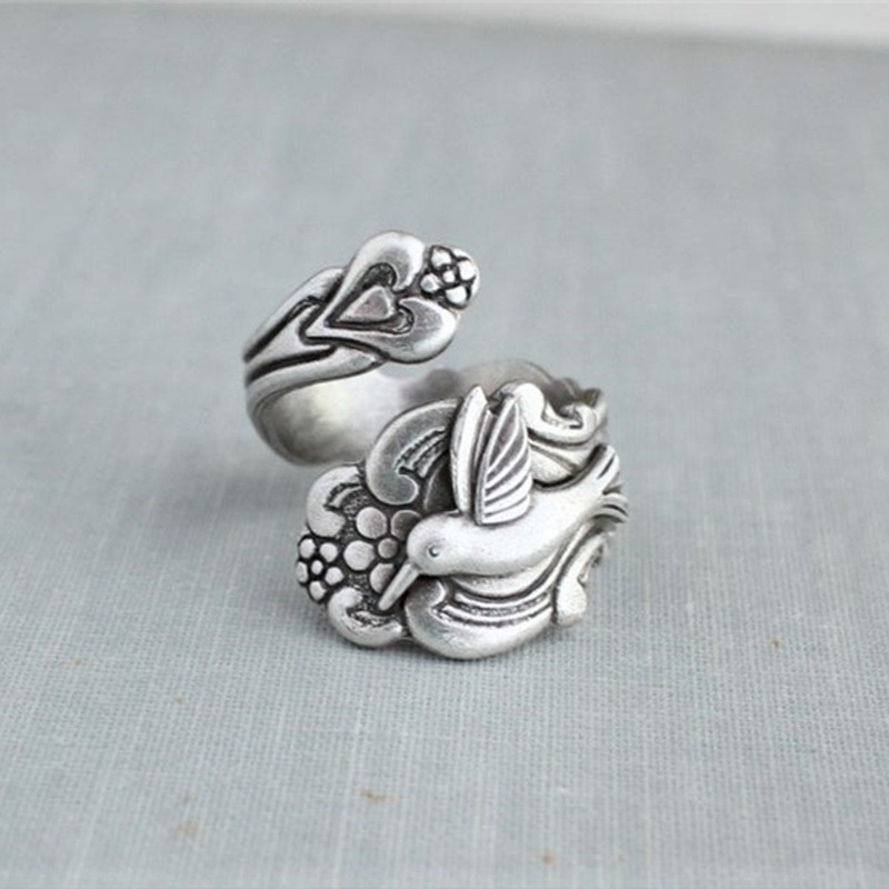 Vintage Hummingbird Lady Cincin/Aksesoris Perhiasan yang Dapat Diatur