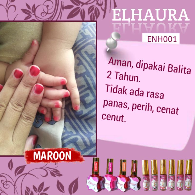 Kutek Halal Elhaura Nail Henna Murah Longlasting Hena Kuku Pacar Inai Viral Famous