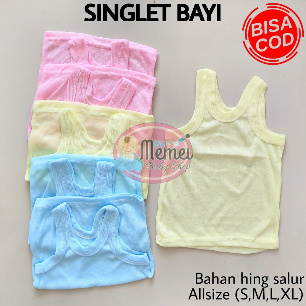 Singlet bayi WARNA Kaos dalam bayi S / M / L / XL perlengkapan bayi lahir