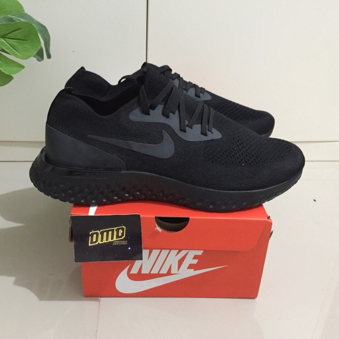 TERMURAH SEPATU NIKE EPIC REACT FLYKNIT TRIPLE BLACK SNEAKERS RUNNING ORIGINAL IMPORT