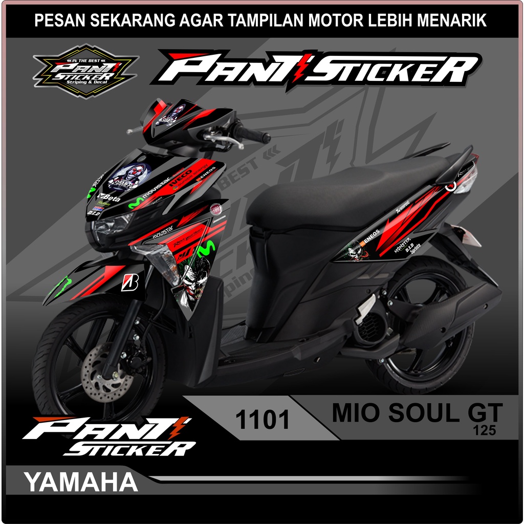Decal Yamaha Mio Soul GT FulBody Dekal Sticker Mio Soul GT Desain Movistar