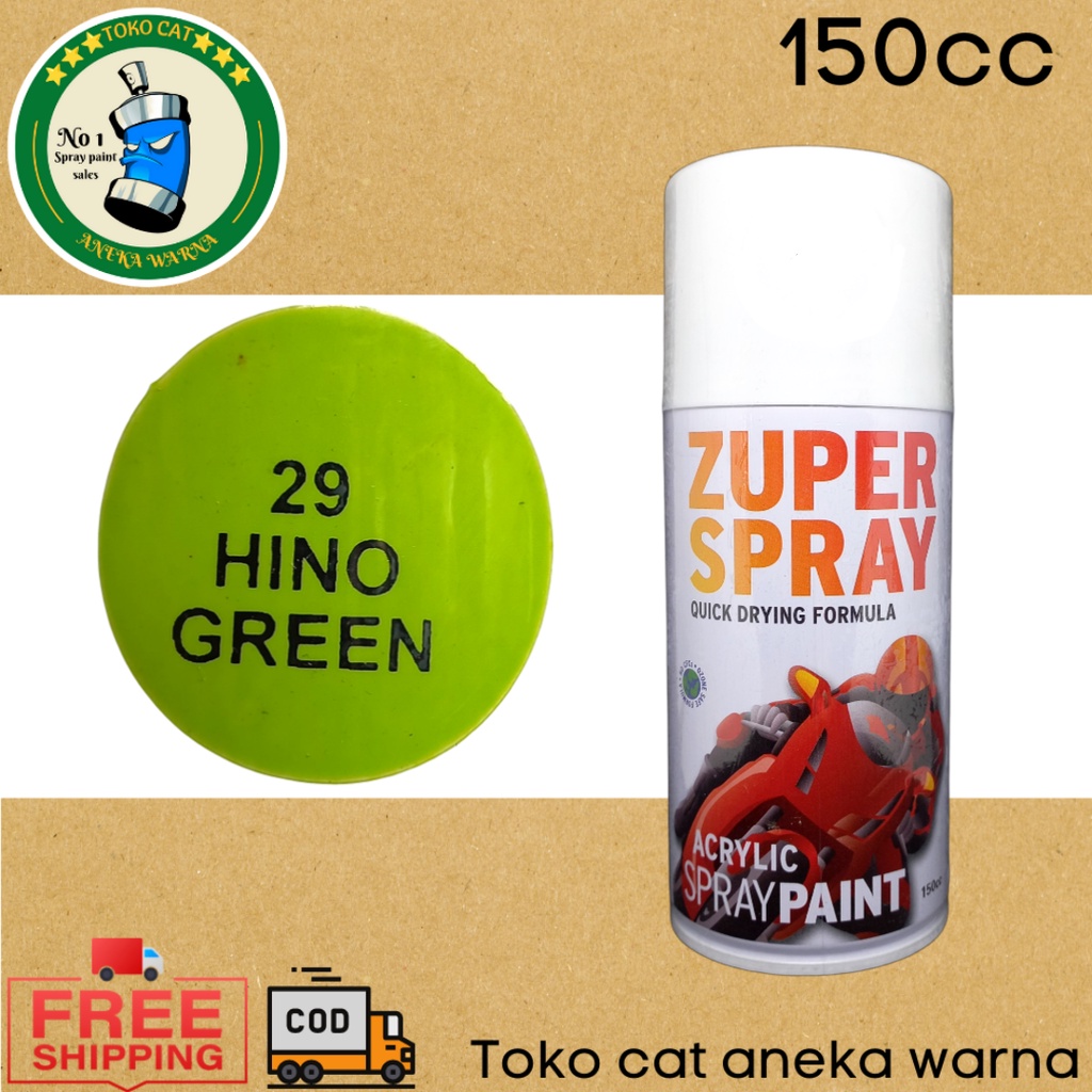 cat semprot 150cc hino green hijau zuper spray produk dari rj london spray paint pilok pilox