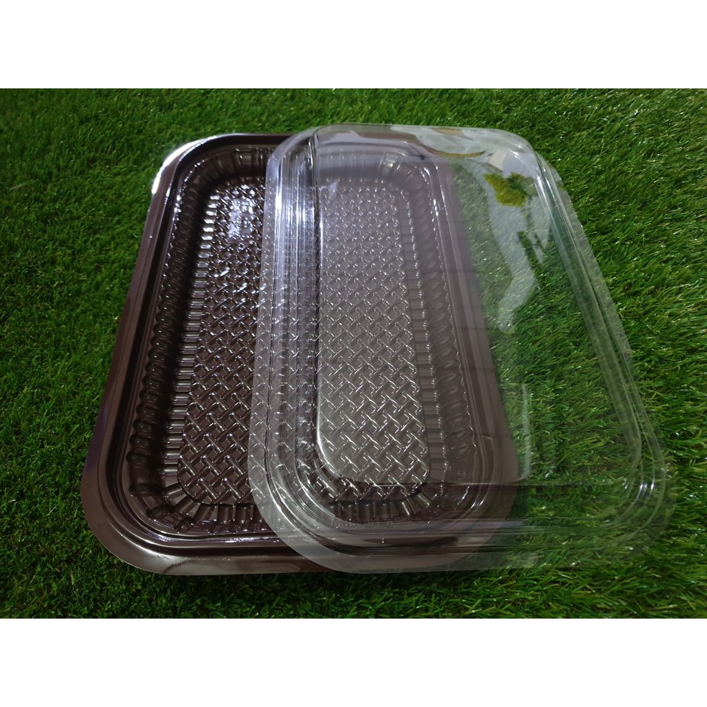 Tray Box Medium Mika Plastik Baki Nampan Plastik Kue (isi 10pcs) Ukuran Sedang / Nampan Medium / Nam