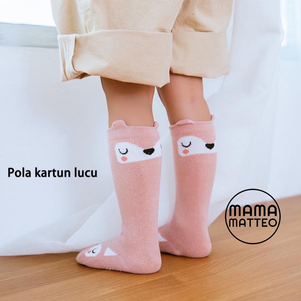 Kaos Kaki Panjang Bayi 0-2 Tahun / Anti Slip / Long Socks Motif Animal Lucu Bear / Rabbit / Fox / Owl