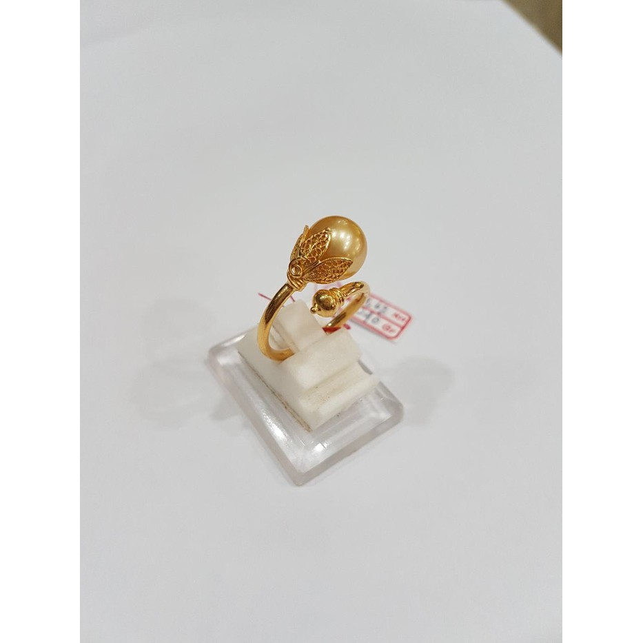 "Cincin emas mutiara air laut asli lombok"