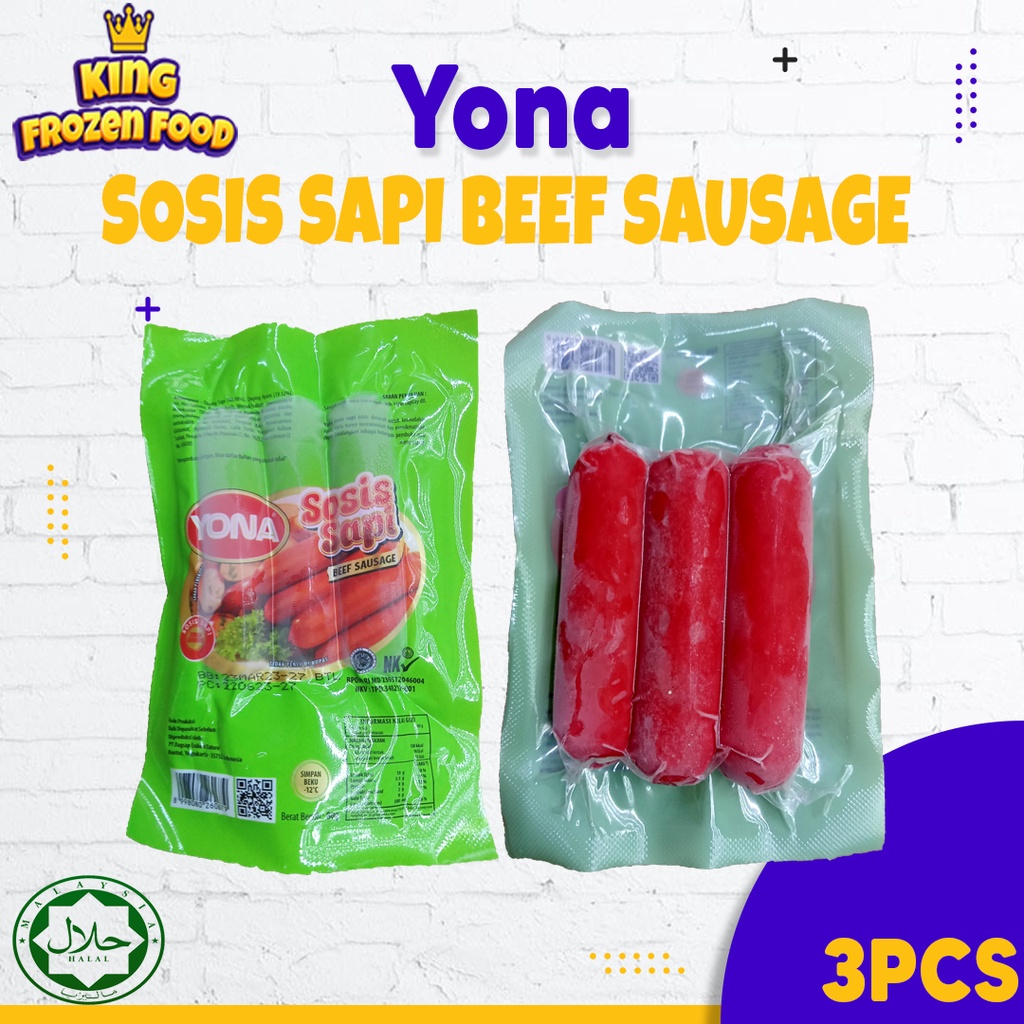 Yona Sosis Sapi Beef Sausage Isi 3Pcs