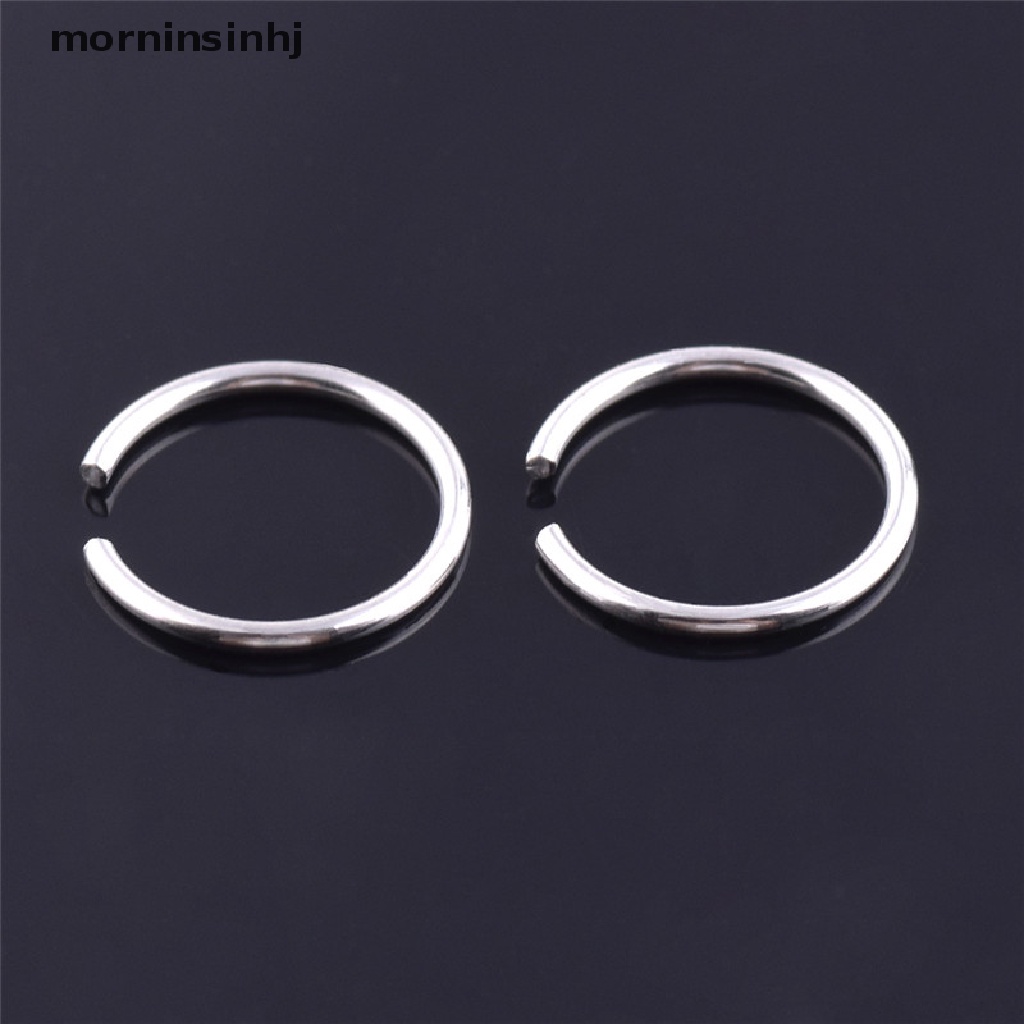 Mornin 40pcs Anting Tindik Hidungbibirtubuh Bahan Stainless Steel Warna Campur