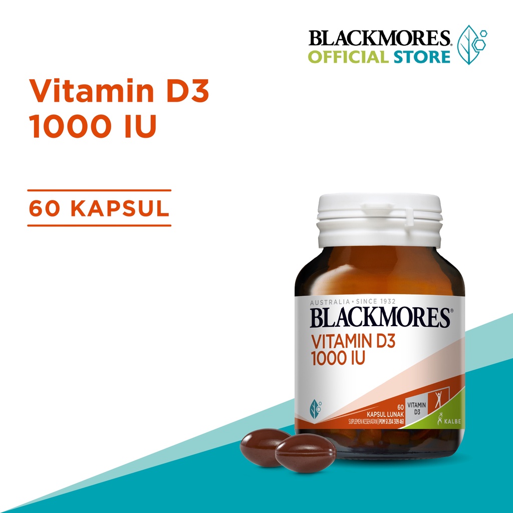 blackmores vitamin d3 1000 iu 1 kapsul per hari tinggi vitamin d isi 60 bpom