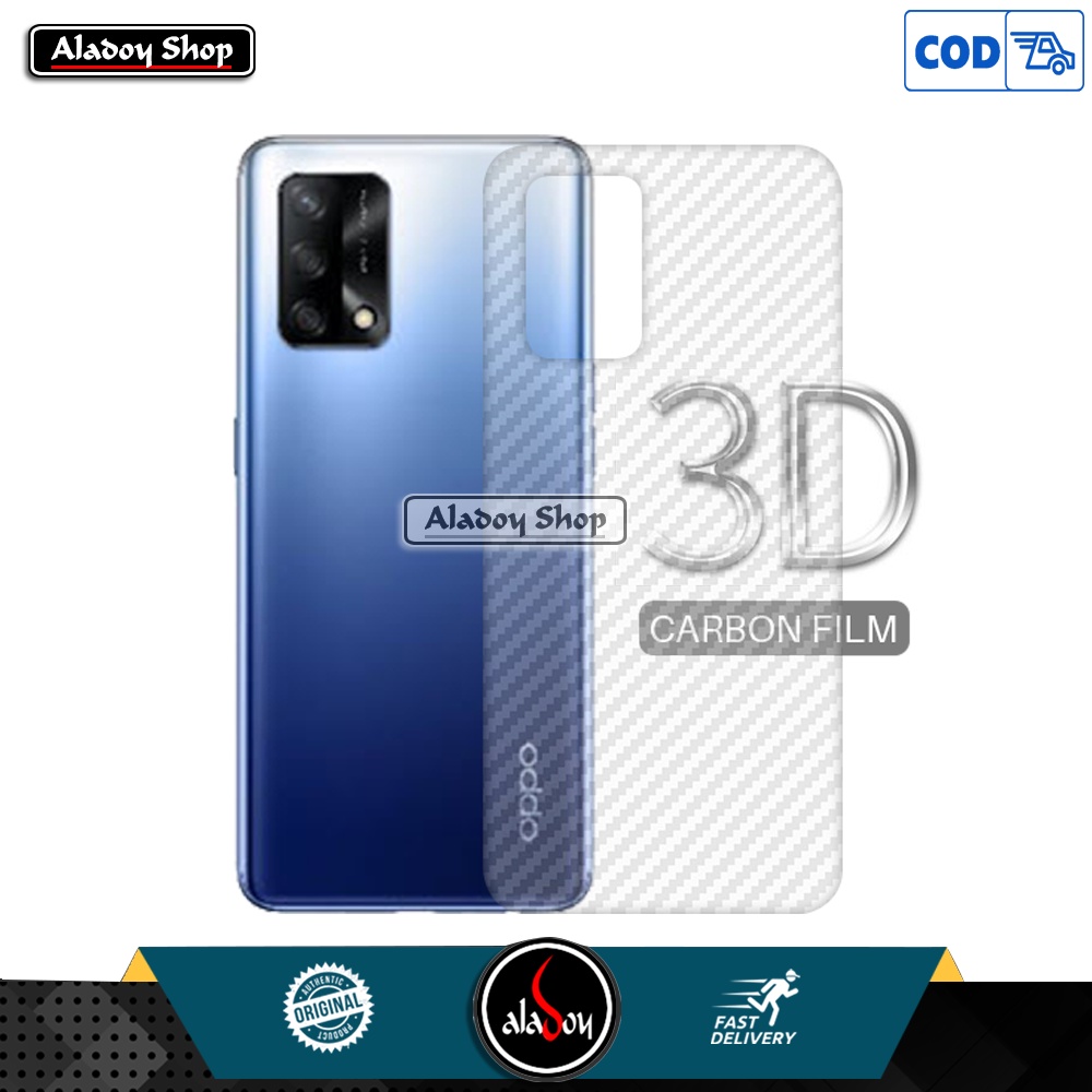 PAKET Case Oppo A74 2021 Casing + Tempered Glass Clear + Skin Carbon