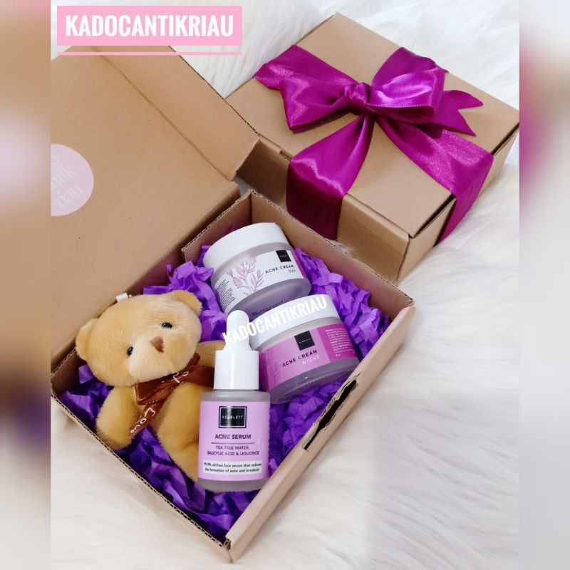 Scarlett Whitening Gift box | gift pack skincare package| Hampers cantik serum day n night cream