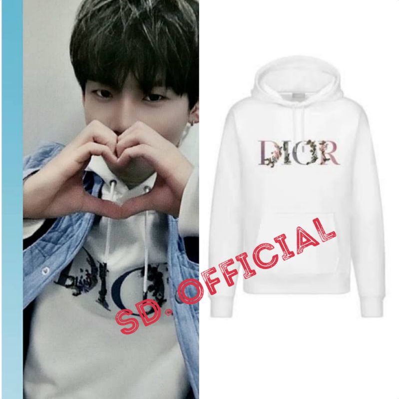 Jaket Hoodie Jumper Hyunsuk D. I. O. R Flower DTF print