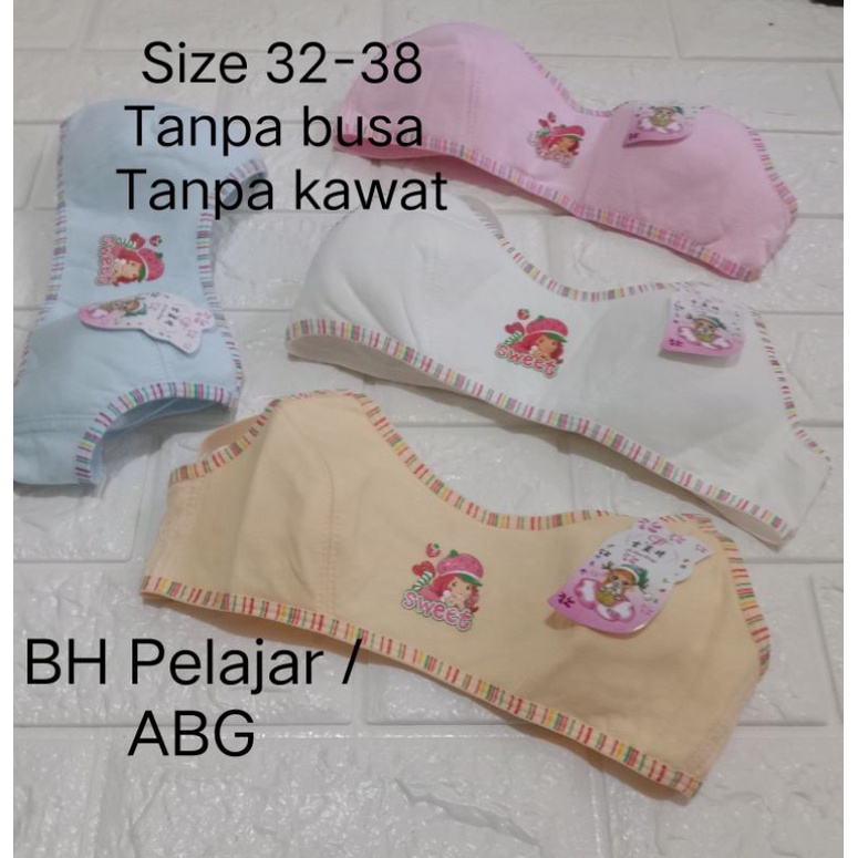 BH anak Tanggung ABG Pelajar (316) (2085) CUP A - A BRA Remaja SIZE Tanpa Busa Tanpa Kawat Pakaian Dalam Wanita