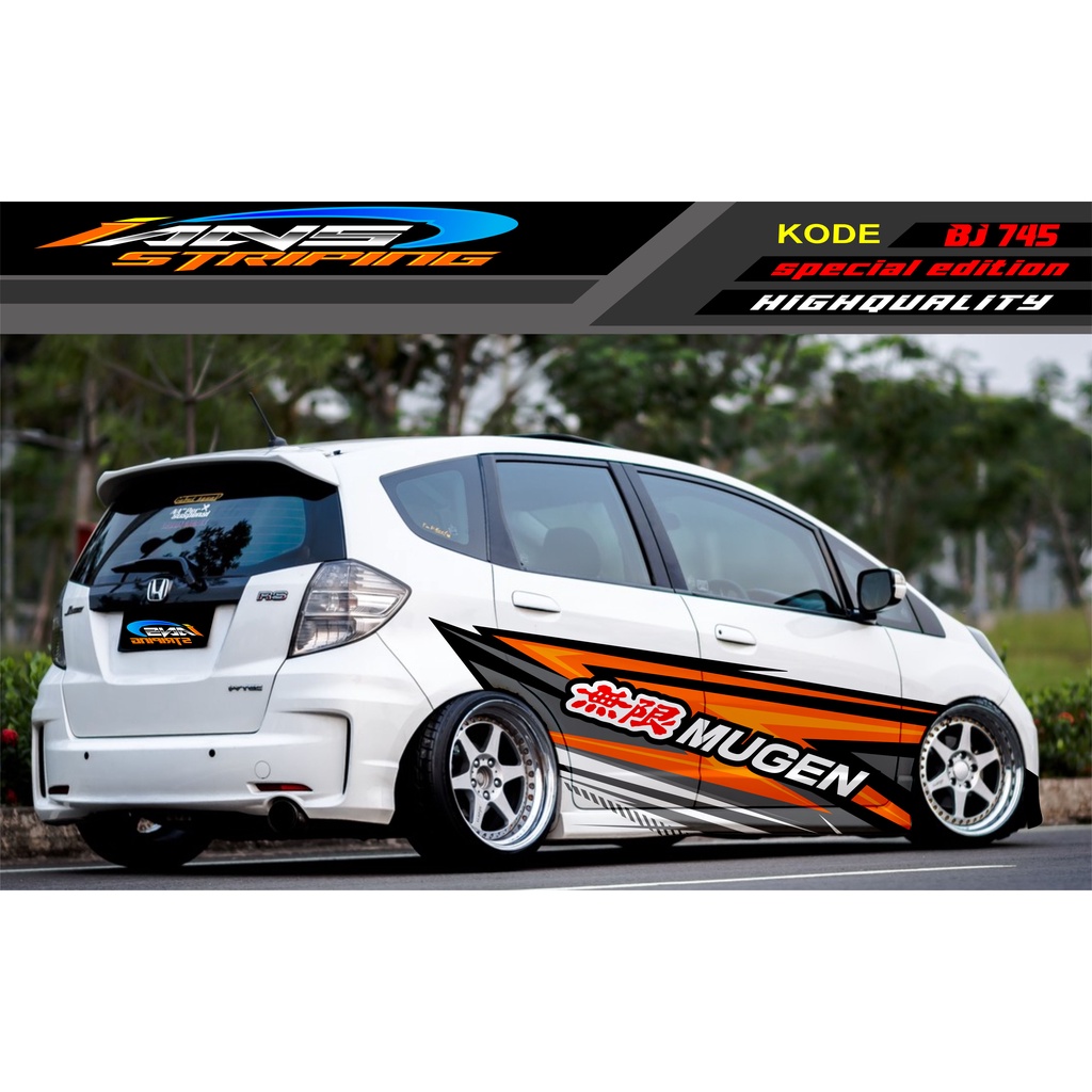 STICKER VARIASI MOBIL HONDA BRIO AGYA JAZZ AVANZA YARIS / DECAL STICKER MOBIL JAZZ / STIKER MOBIL