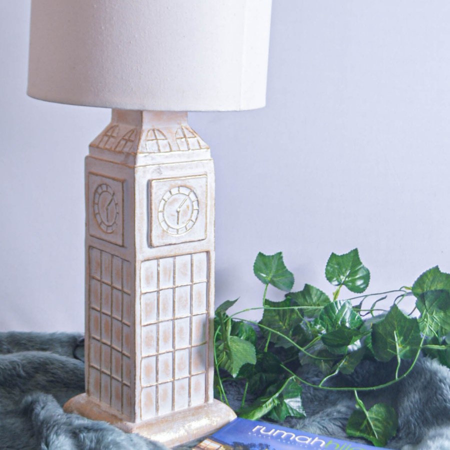 TABLE LAMP CERAMIC BIG BEN / LAMPU MEJA MENARA JAM