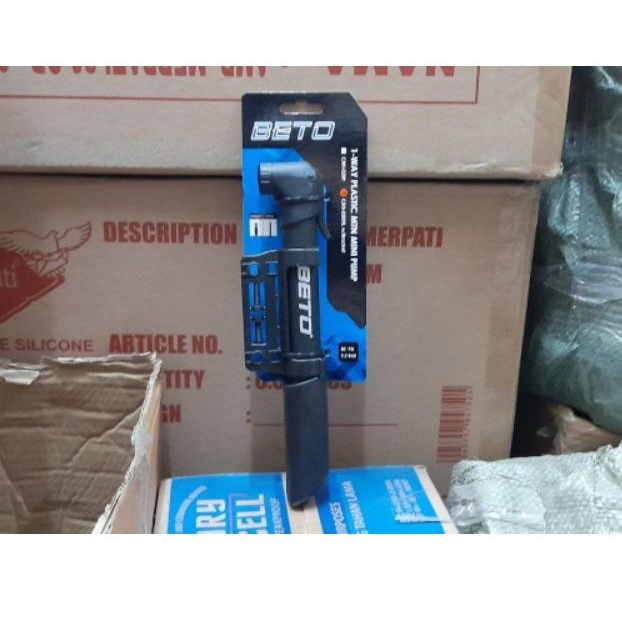 Pompa Sepeda Mini Pump Portable BETO CRH 020 PB with Bracket Breket