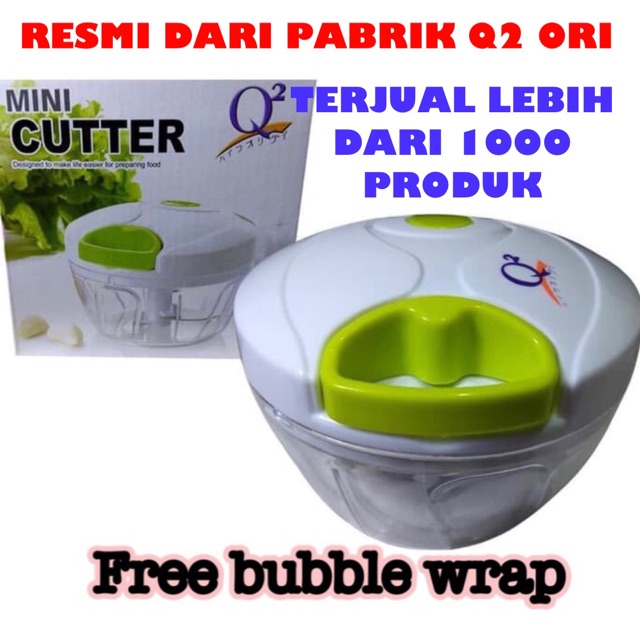 Mini Cutter Mixer Choper Chopper Q2 Alat Penghalus Pemotong Bawang Sayuran Daging Bahan Ori Original