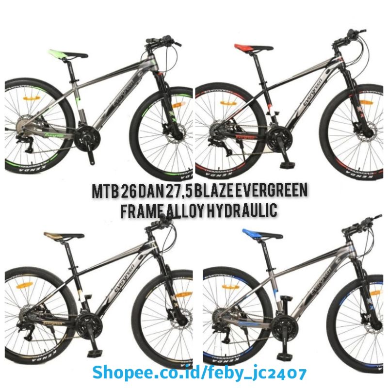 Evergreen Blaze 778 779 Sepeda Mtb Gunung 27.5 Hydraulic Frame Alloy