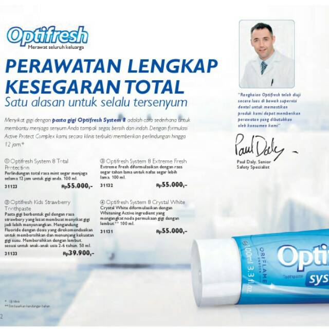 Optifresh pasta gigi by Oriflame