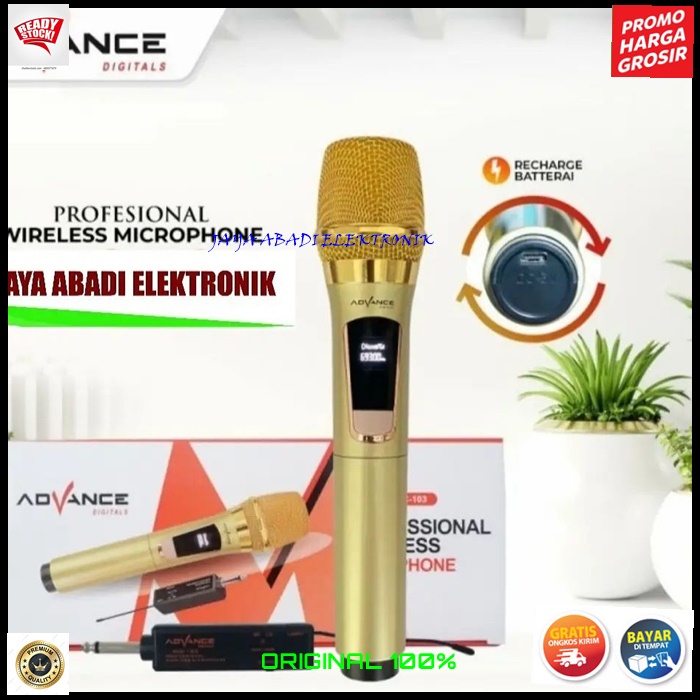 G572 MIC ADVANCE WIRELESS UHF GOLD DIGITAL LCD SINGLE MIK WIRELES CHARGER MIKROPHONE BEST DISPLAY KARAOKE VOKA ARTIS PROFESIONAL SOUND BEST SISTEM AUDIO PANGGUNG DYNAMIC PENGERAS SUARA HIFI SENSITIF DAN JERNIH BISA UNTUK MC PIDATO SEMINAR CERAMAH DLL