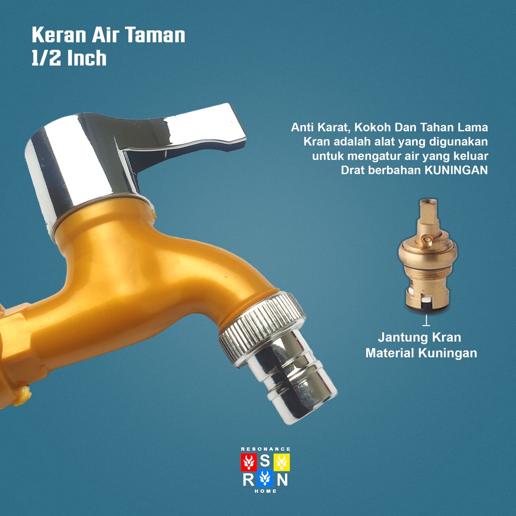 Keran Air Taman 1/2 Inch 5 Warna / Wall Faucet Resonance Home