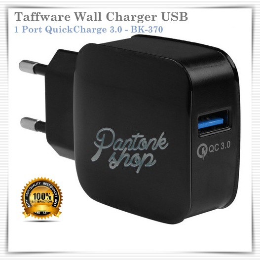 Taffware Wall Charger USB 1 Port QuickCharge 3.0 - BK-370 - pantonk
