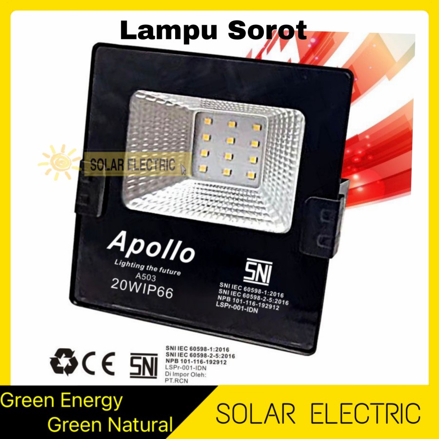 Lampu Sorot LED 20 Watt IP66 LED Flood Light OutDoor CAHAYA PUTIH WARM