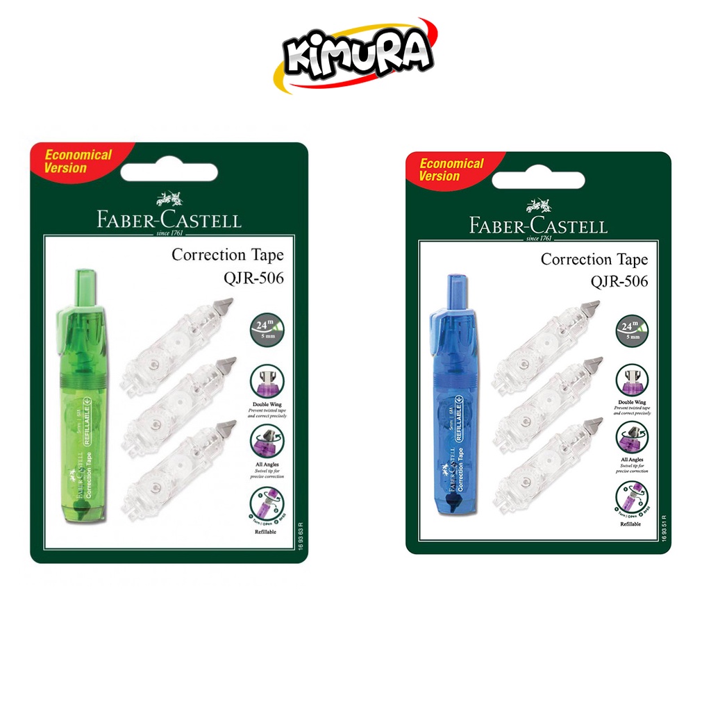 

Penghapus Faber Castell Correction Tape QJR-506 FREE REFILL 3 TIPE-X