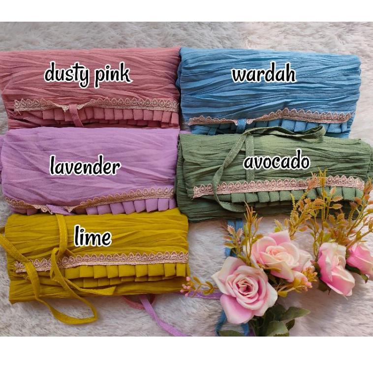 Bagus Banget.. BERGO MARYAM PLISKET KCB PADI RENDA / BERGO PLISKET / JILBAB PLISKET / MARYAM PLISKET