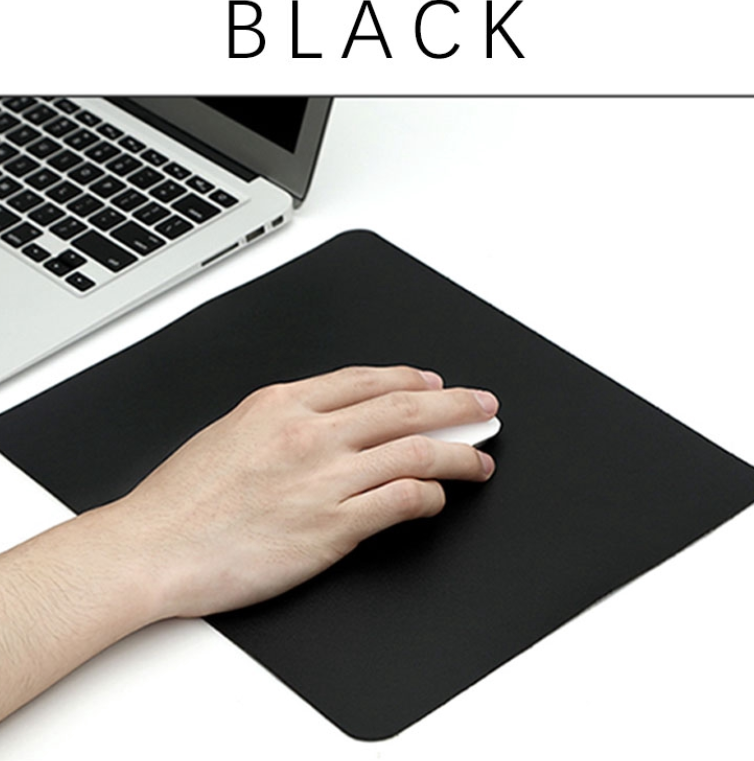 Mouse Pad Anti Slip 18x22cm Warna Hitam Untuk Laptop / Tablet