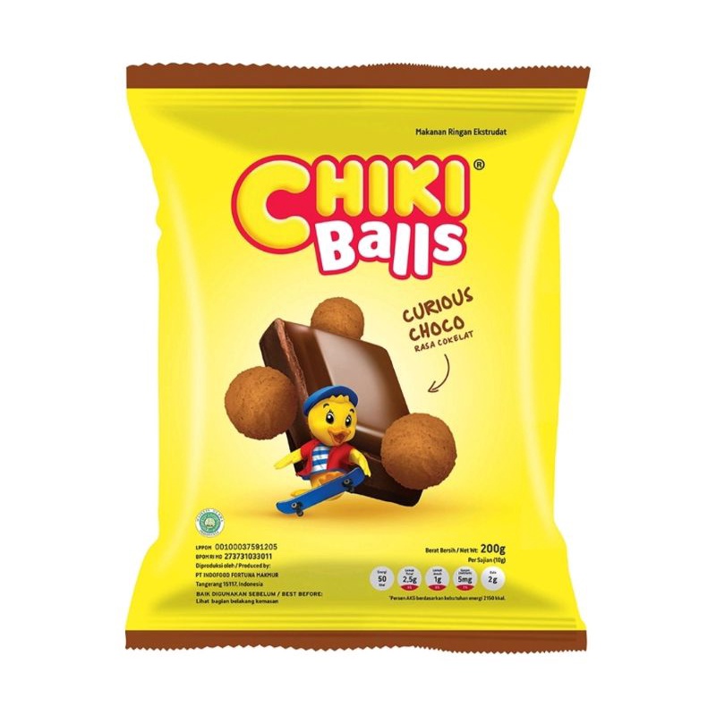 Chiki Balls Coklat 16gr isi 10 pcs