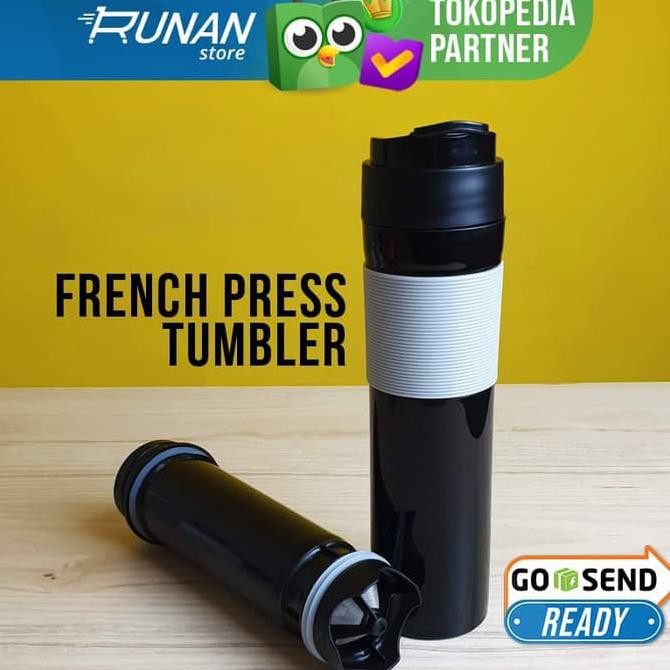Coffee Tumbler Gelas Kopi Portable - French Press Tumbler Coffee Maker