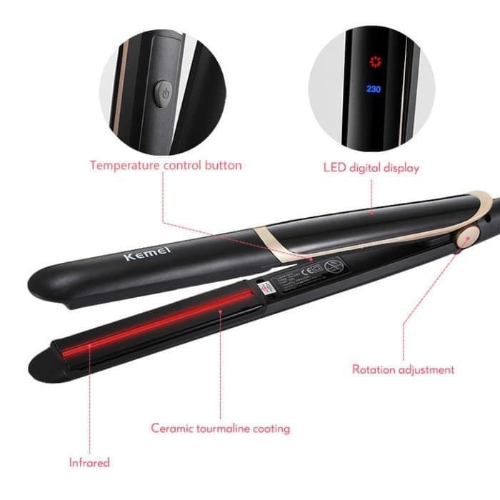 INFRARED HAIR STRAIGHTENER KEMEI 2219 catokrambut lurus smoothing