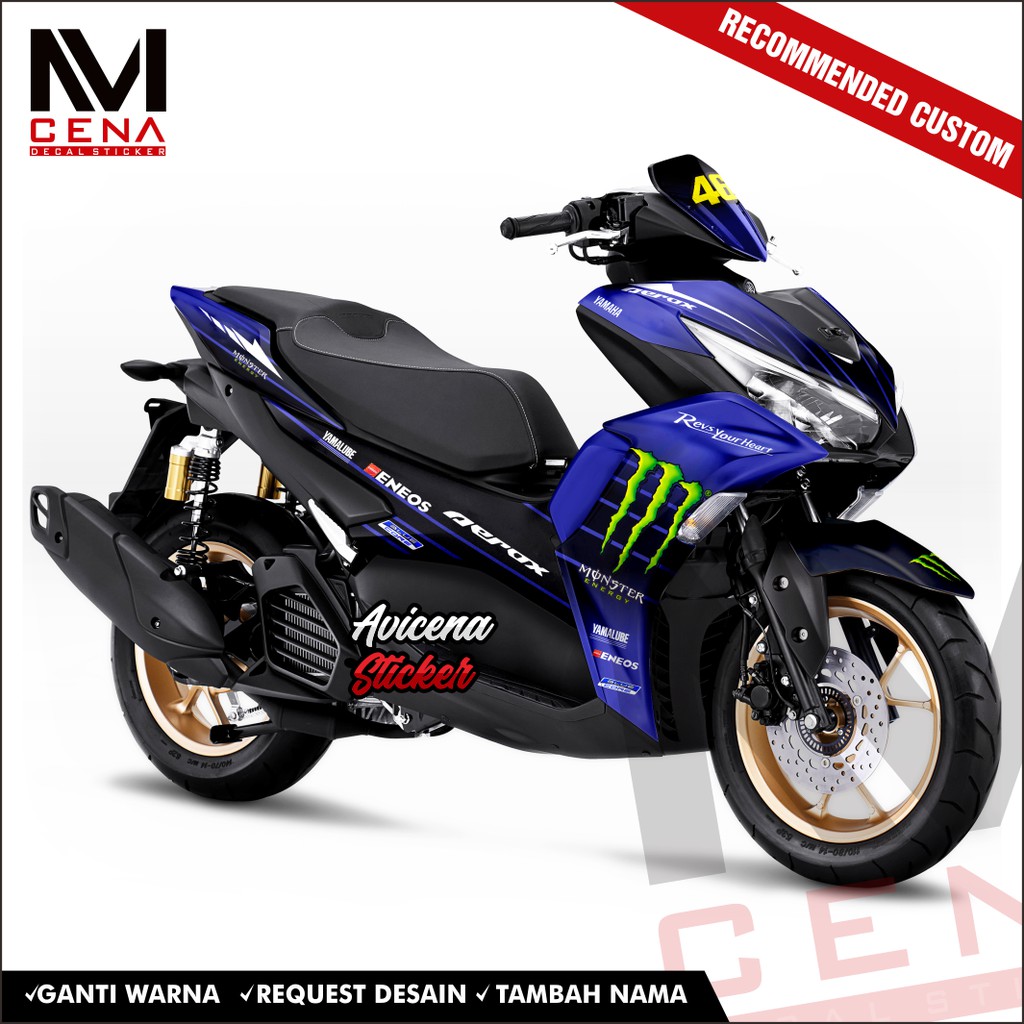 Sticker Decal Aerox Connected 2021 Decal Sticker Aerox 2021 Dekal Aerox Livery