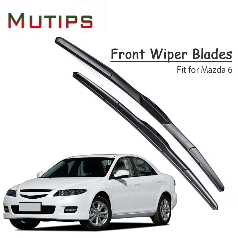 1 Set Karet Wiper Kaca Depan Mobil Untuk Mazda 6 2016 2015 2014 2013 2012-2002