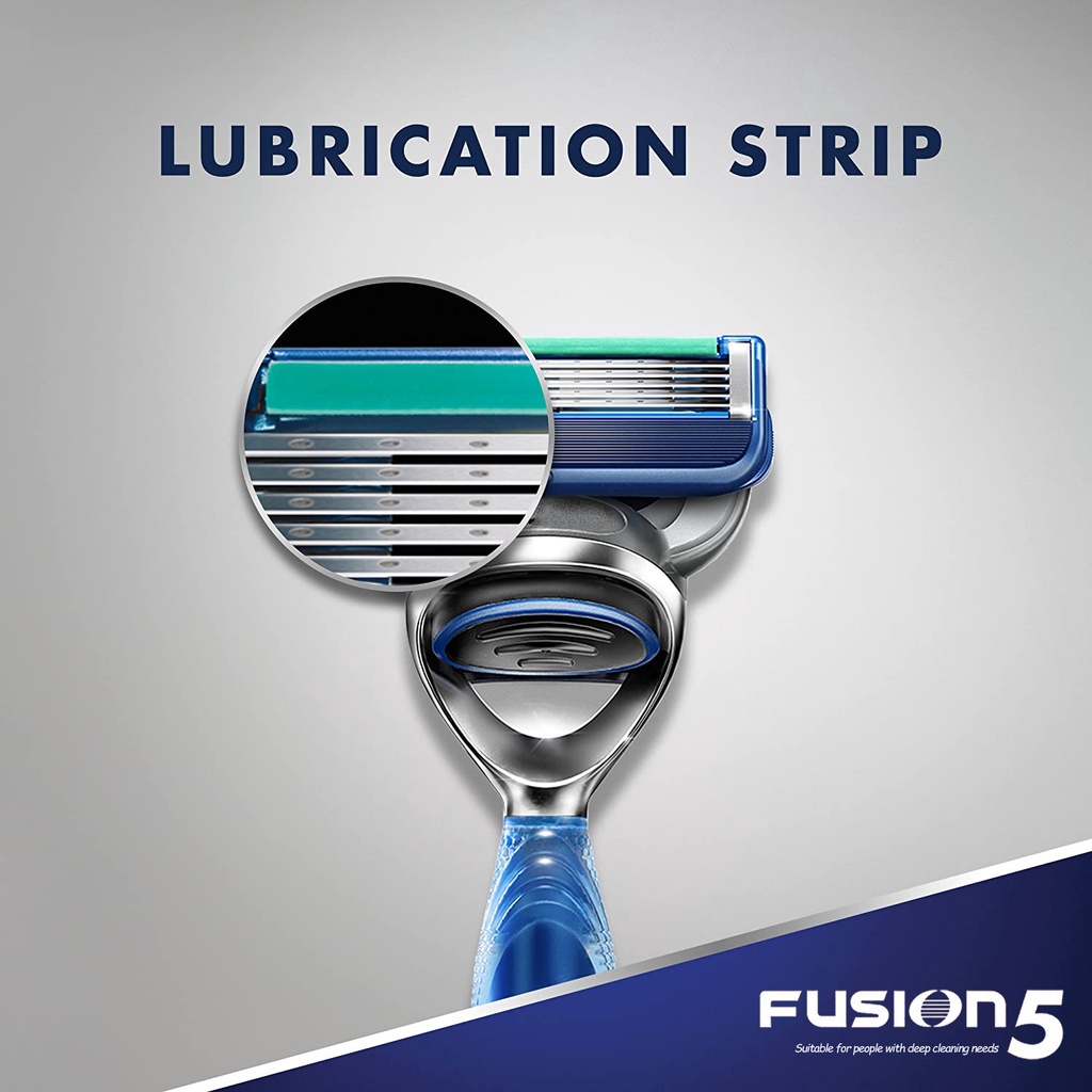 Pisau Cukur 5 Lapis Kepala Pengganti Bahan Stainless Steel Untuk Gillette Fusion 5 Gagang