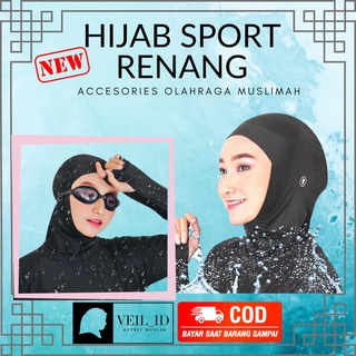 Hijab Renang Sport Jilbab Kerudung Instan Renang Sporty Olahraga Renang Dewasa Warna Polos, Anti Air Ringan dan Flexible