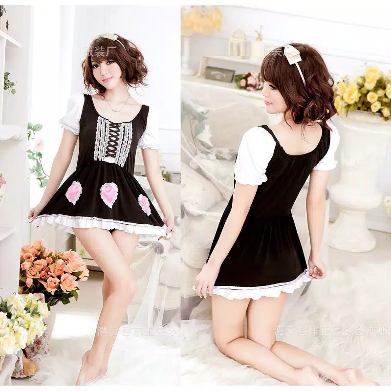 Jual Nr Vintage Sexy Cosplay Halloween Nanny Maid Anime Set Kostum