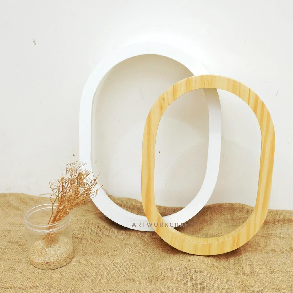 [40x60] OVAL Frame Mahar Oval 40x 60cm /  Mahar Pernikahan Bingkai Oval 40x 60cm + tatakan bawah
