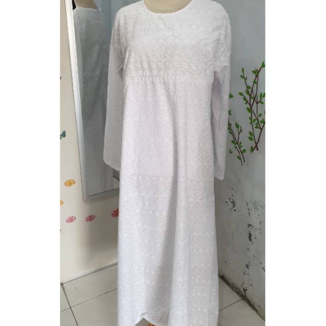 Gamis ihram wanita doraemon bersaku depan