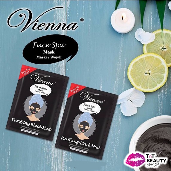 Image of VIENNA Face Spa Peel Off Mask Purifying Black Mud 15ml Sachet - 1 Sachet #0