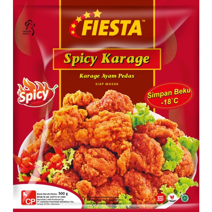 Fiesta Spicy Karage 500gr barcode 8993207212401