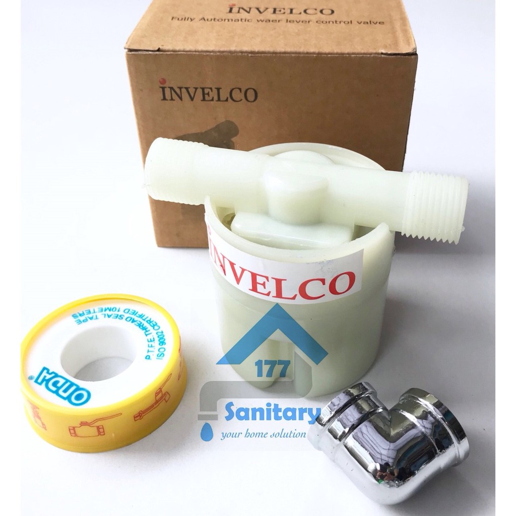 Paket kran velco + knie + sealtape - kran otomatis invelco serba guna pelampung tangki toren