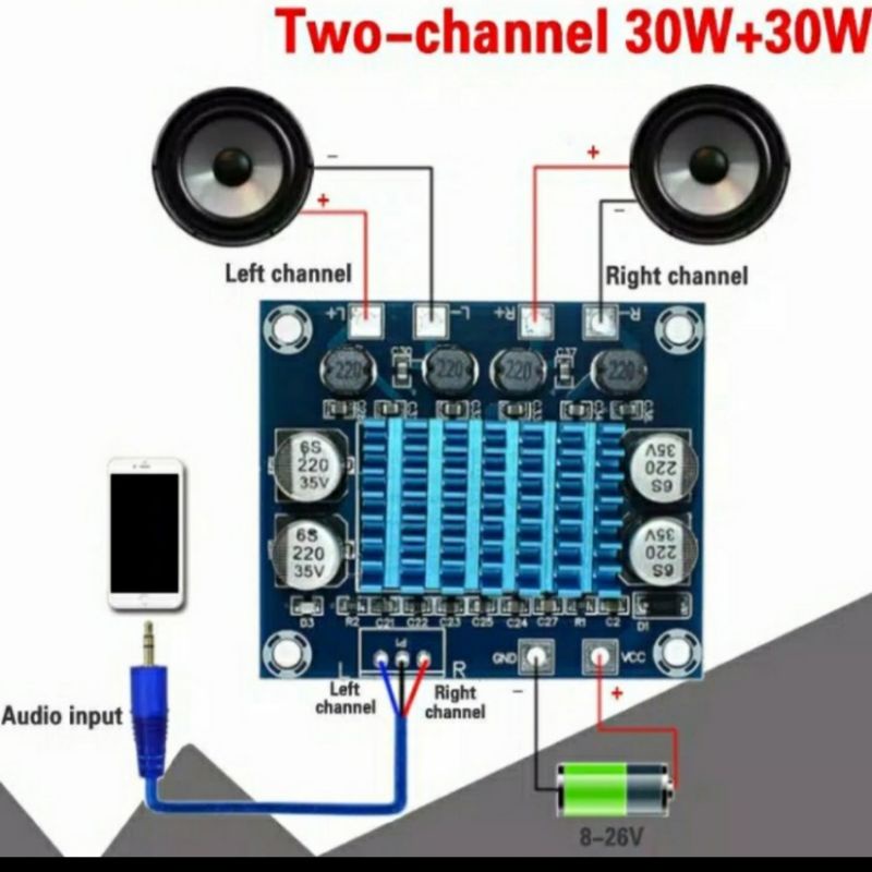 TPA3110 30W+30W kit amplifier class d digital power mini board