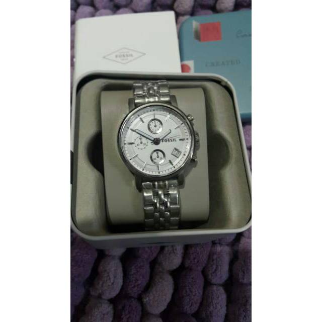 NWOT FOSSIL BOYFRIEND ES2198 SILVER