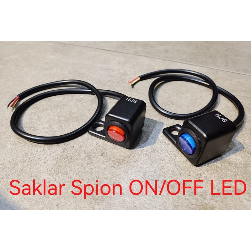 Saklar Lampu Motor Spion On Off LED Waterproof Alumunium CNC Saklar SPION ON OFF LED