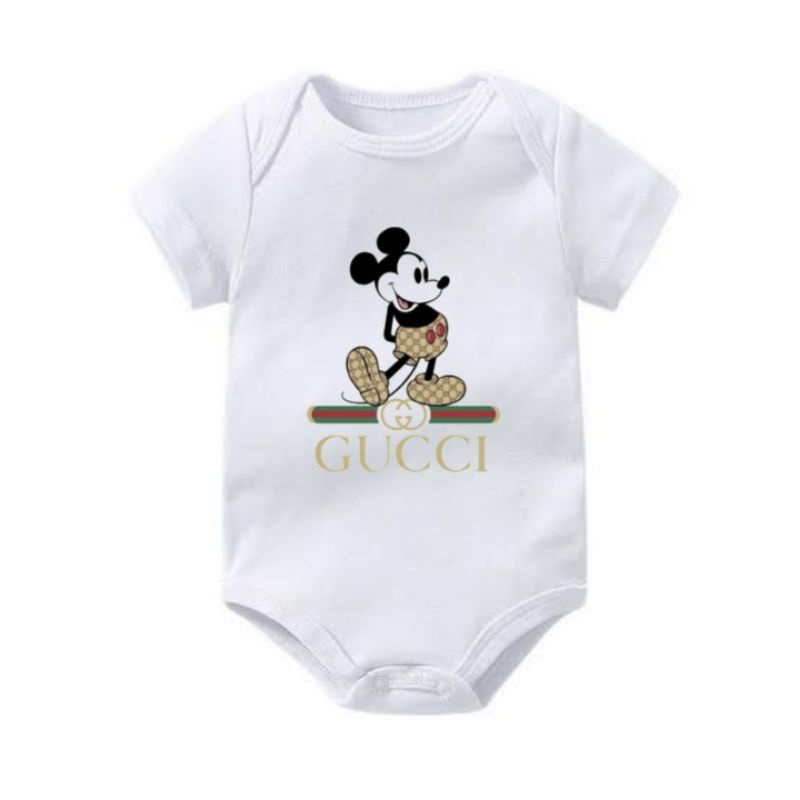 kaos baju bayi MICKEY MOUSE GUCCI tshirt distro Kartun jumper baby kids kaus pendek usia 0 1 2 3 4 5